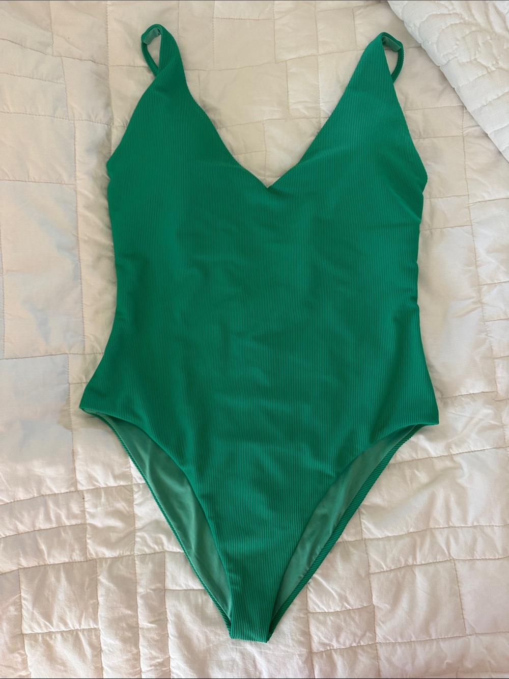 Beach Riot Green Ribbed One-Piece Swimsuit